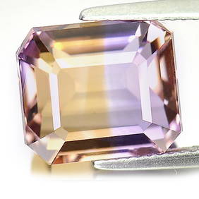 Natural Bi Color Ametrine 10.22 Ct. Clean Octagon Shape 12.4 x 10.9 Mm. Unheated Gemstone From (1 of 3)