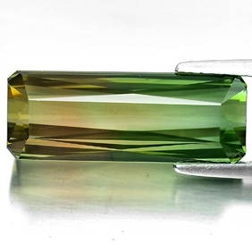 Natural Bi Color Tourmaline 13.00 Ct. VVS Octagon Shape 21 x 18 Mm. Gemstone Unheated (1 of 3)