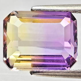 Natural Bi Color Ametrine 3.18 Ct. Octagon Shape 10 x 8 Mm Gemstone From Bolivia (1 of 3)