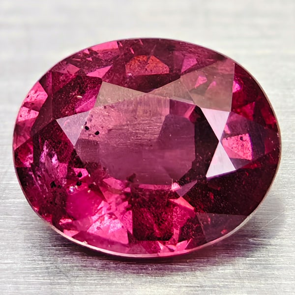 Natural Pink Rhodolite Garnet 1.42 Ct. Oval Shape 7 x 6 Mm Gemstone From Madagascar: Product ID: 102902198 Product Name: Natural Rhodolite Weight: 1.42 CT. Size: 6 x 7 x 4 MM. Shape: Oval Color: Pink Clarity:SI Luster: Good Gems Origin: Madagascar Treatment: Unheated Crystal Structure