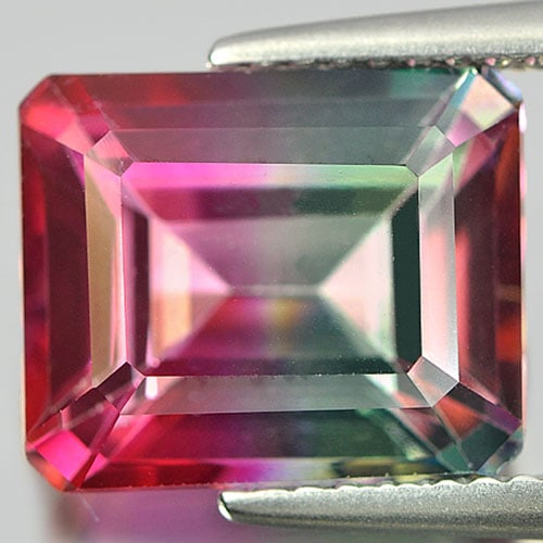Natural Emerald Envy Pure Pink Topaz 6.11 Ct. VVS Octagon Shape 11 x 9 Mm. Gemstone From Brazil: Product ID: 807166442 Product Name: Natural Topaz Weight: 6.11 CT. Size: 11 x 9 x 6.2 MM. Shape: Octagon Color: Bi-Color Clarity:VVS Luster: Good Gems Origin: Brazil Treatment: Treated Crystal Structu