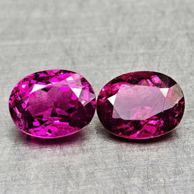 Natural Pink Tourmaline 1.44 Ct. 2 Pcs Oval Shape 6.4 x 5 Mm Gemstones From Nigeria (1 of 3)