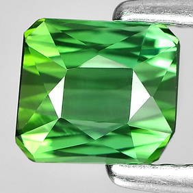 Natural Green Tourmaline 0.89 Ct. Clean Octagon Shape 5.8 x 5.3 Mm Gemstone From Nigeria (1 of 3)