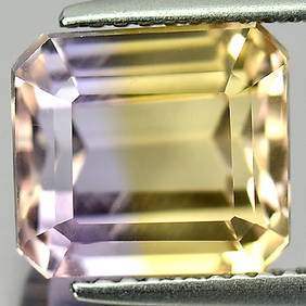Natural Bi Color Ametrine 4.92 Ct. Clean Octagon Shape 9.5 x 8.6 Mm. Gemstone From Bolivia (1 of 3)
