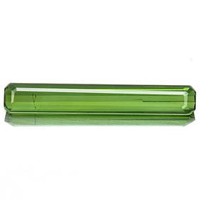 Natural Green Tourmaline 1.56 Ct. Octagon Shape 20 x 3.2 Mm Gemstone From Nigeria (1 of 3)