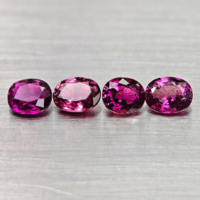 Natural Pink Tourmaline 2.03 Ct. 4 Pcs Oval Shape 5.8 x 4.5 Mm Gemstones From Nigeria (1 of 3)