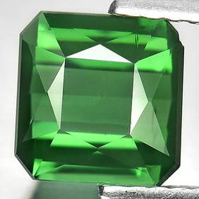Natural Green Tourmaline 1.66 Ct. Octagon Shape 6.9 x 6.8 Mm Gemstones From Nigeria (1 of 3)