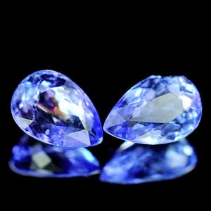 Natural Violetish Blue Tanzanite 0.88 Ct. 2 Pcs Pear Shape 6.1 x 4 Mm Gemstones From Tanzania: Product ID: 807007399 Product Name: Natural Tanzanite Weight: 0.88 CT. Size: 6.1 x 4 x 2.6 MM. Shape: Pear Color: Violetish Blue Clarity:SI Luster: Good Gems Origin: Tanzania Treatment: Heated Crystal