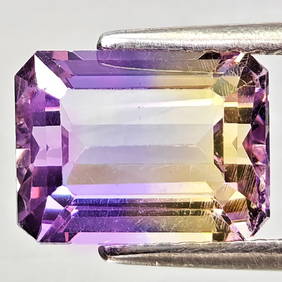 Natural Bi Color Ametrine 2.54 Ct. Octagon Shape 9.1 x 7 Mm Gemstone from Bolivia (1 of 3)