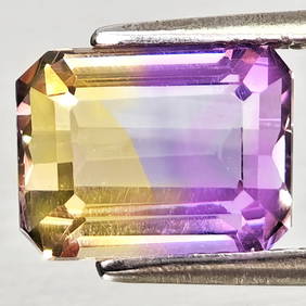 Natural Bi Color Ametrine 2.62 Ct. Octagon Shape 8.8 x 6.9 Mm Gemstone From Bolivia (1 of 3)