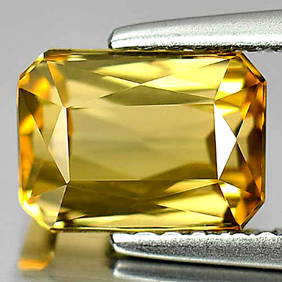Natural Greenish Yellow Tourmaline 2.16 Ct. Octagon Shape 8 x 5.8 Mm. Gemstone From Nigeria (1 of 3)