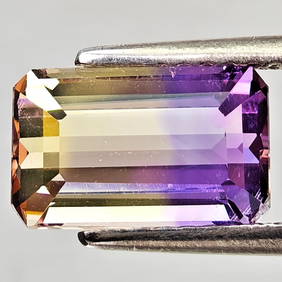 Natural Bi Color Ametrine 2.25 Ct. Octagon Shape 9.6 x 6.1 Mm Gemstone From Bolivia (1 of 3)