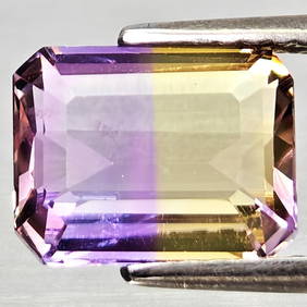 Natural Bi Color Ametrine 2.24 Ct. Octagon Shape 9.2 x 7.2 Mm Gemstone From Bolivia (1 of 3)