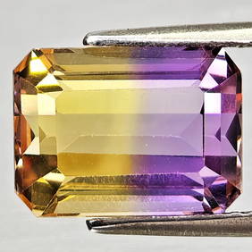 Natural Bi Color Ametrine 4.37 Ct. Octagon Shape 10.8 x 8 Mm Gemstone From Bolivia (1 of 3)