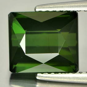 Natural Green Tourmaline 3.14 Ct. Octagon Shape 8.5 x 7.5 Mm Gemstone From Nigeria (1 of 3)