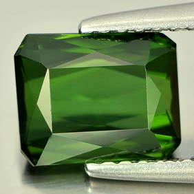 Natural Green Tourmaline 1.97 Ct. VVS Octagon Shape 7.9 x 6.6 Mm Gemstone From Nigeria (1 of 3)
