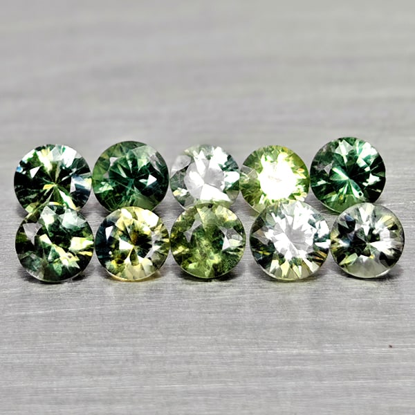 Natural Multi Color Sapphire 1.33 Ct. 10 Pcs Round Diamand Cut 3.2 Mm Gemstones From Tanzania: Product ID: 806162267 Product Name: Natural Green Sapphire Weight: 1.33 CT. Size: 3.2 x 3.2 x 2 MM. Shape: Round Diamond Cut Color: Fancy Color Clarity:VSI Luster: Very Good Gems Origin: Tanzania Trea