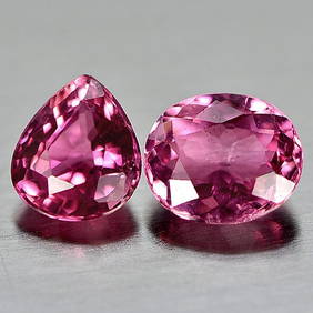 Natural Pink Tourmaline 0.95 Ct. 2 Pcs. Mixed Shape Gemstone Unheated From Nigeria (1 of 3)