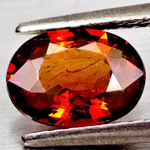 Natural Orange Spessartine Garnet 1.54 Ct. Oval Shape 8.1 x 6.1 Mm. Gemstone From Namibia: Product ID: 802936598 Product Name: Natural Spessartine Weight: 1.54 CT. Size: 8.1 x 6.1 x 3.4 MM. Shape: Oval Color: Orange Clarity:VSI - SI1 Luster: Very Good Gems Origin: Namibia Treatment: Unheate