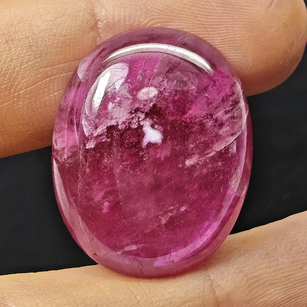 Natural Pink Red Ruby 36.61 Ct. Oval Cabochon Shape 25 x 20 Mm Gemstone From Madagascar (1 of 3)