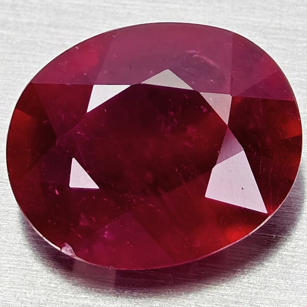 Natural Red Ruby 5.60 Ct. Oval Shape 12.2 x 10.1 Mm Gemstone From Madagascar (1 of 3)