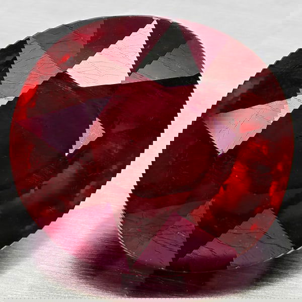 Natural Red Ruby 11.05 Ct. Oval Shape 13.3 x 12.2 Mm Gemstone From Madagascar (1 of 3)