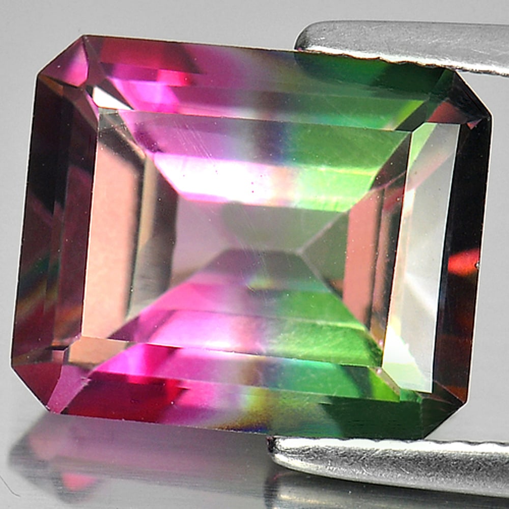 Natural Emerald Envy Pure Pink Topaz 7.37 Ct. VVS Octagon Shape 12 x 10.2 Mm. Gemstone From Brazil (1 of 3)