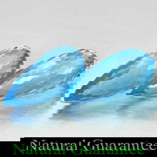 Natural Swiss Blue Topaz 3.16 Ct. 2 Pc.s Briolette Shape 9.4 x 4.4 Mm. Gemstones From Brazil: Product ID: 807151259 Product Name: Natural Blue Topaz Weight: 3.16 CT. Size: 9.4 x 4.4 x 4.4 MM. Shape: Briolette Color: Swiss Blue Clarity:VSI Luster: Good Gems Origin: Brazil Treatment: Treated