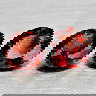 Natural Orangish Red Garnet 0.99 Ct. 2 Pcs Round Shape 5 Mm Gemstones From Tanzania: Product ID: 802936730 Product Name: Natural Red Garnet Weight: 0.99 CT. Size: 5 x 5 x 2.6 MM. Shape: Round Shape Color: Orangish Red Clarity:VSI - SI1 Luster: Good Gems Origin: Tanzania Treatment: