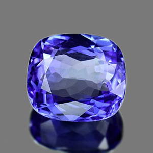 Natural Violetish Blue Tanzanite 1.94 Ct. Clean Cushion Shape 8.10 x 7.33 Mm Gemstone From Tanzania