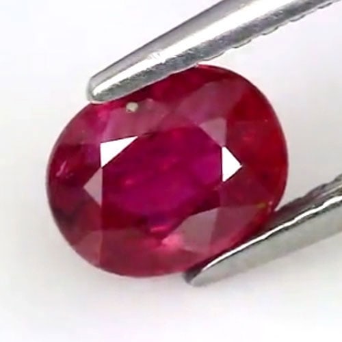 Natural Purplish Pink Ruby 1.28 Ct. Oval Shape 6.8 x 5.4 Mm Gemstone From Tanzania (1 of 3)