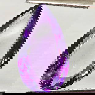 Natural Purple Amethyst 7.82 Ct. Pear Shape 17.6 x 10 Mm Gemstone From Brazil: Product ID: 800325464 Product Name: Natural Amethyst Weight: 7.82 CT. Size: 17.6 x 10 x 7 MM. Shape: Pear Shape Color: Purple Clarity:VSI Luster: Good Gems Origin: Brazil Treatment: Unheated Crystal