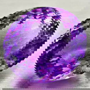 Natural Purple Amethyst 8.93 Ct. Oval Shape 13.2 x 11.5 Mm Gemstone from Brazil: Product ID: 800325438 Product Name: Natural Amethyst Weight: 8.93 CT. Size: 13.2 x 11.5 x 9.2 MM. Shape: Oval Color: Purple Clarity:VSI Luster: Good Gems Origin: Brazil Treatment: Unheated Crystal