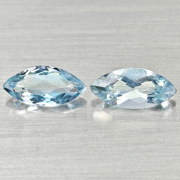 Natural Swiss Blue Topaz 2.44 Ct. 2 Pcs Marquise Shape 10.3 x 4.8 Mm Gemstones From Brazil: Product ID: 807168178 Product Name: Natural Blue Topaz Weight: 2.44 CT. Size: 10.3 x 4.8 x 3.6 MM. Shape: Marquise Shape Color: Swiss Blue Clarity:VSI Luster: Good Gems Origin: Brazil Treatment: Treat