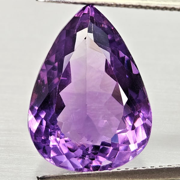Natural Purple Amethyst 11.15 Ct. Pear Shape 17.1 x 12.6 Mm Gemstone From Brazil (1 of 3)