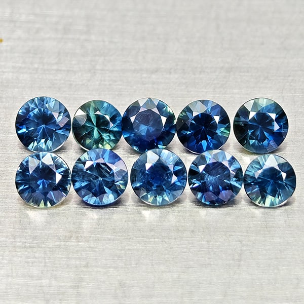 Natural Blue Sapphire 1.41 Ct. 10 Pcs Round Diamond Cut 3.2 Mm Gemstones From Madagascar: Product ID: 806162630 Product Name: Natural Blue Sapphire Weight: 1.41 CT. Size: 3.2 x 3.2 x 2 MM. Shape: Round Diamond Cut Color: Blue Clarity:VVS Luster: Good Gems Origin: Madagascar Treatment: Heat