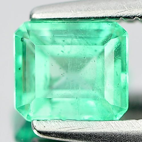 Natural Green Emerald 0.42 Ct. Octagon Shape 4.6 x 4.1 Mm Gemstone From Columbia (1 of 3)