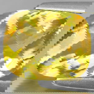 Natural Yellow Citrine 2.43 Ct. Cushion Checkerboard Cut 10.2 x 8.2 Mm. Unheated Gemstone: Product ID: 801812895 Product Name: Natural Citrine Weight: 2.43 CT. Size: 10.2 x 8.2 x 5.2 MM. Shape: Cushion Checkerboard Color: Yellow Clarity:VSI Luster: Good Gems Origin: Brazil Treatment: