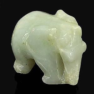 Natural Green White Jade 57.81 Ct. Elephant Carving Size 25 x 17.9 Mm. Gemstone: Product ID: 819806573 Product Name: Natural Jade Weight: 57.81 CT. Size: 25 x 17.9 x 16.1 MM. Shape: Carving Elephant Color: Green White Clarity:Opaque Luster: Good Gems Origin: Thailand Treatment: