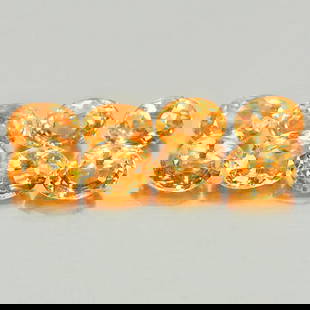 Natural Orange Spessartine Garnet 2.42 Ct. 8 Pcs. Oval Shape 4 x 3.1 Mm. Gemstone From Namibia: Product ID: 802935192 Product Name: Natural Spessartine Weight: 2.42 CT. Size: 4 x 3.1 x 2.3 MM. Shape: Oval Color: Orange Clarity:VSI Luster: Good Gems Origin: Namibia Treatment: Unheated Crystal