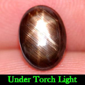 Natural Black Star Sapphire 6 Rays 1.47 Ct. Oval Cabochon Shape 8 x 6 Mm. Gemstone: Product ID: 806151724 Product Name: Natural Star Sapphire Weight: 1.47 CT. Size: 8 x 6 x 2.6 MM. Shape: Oval Cabochon Color: Black Clarity:Opaque Luster: Good Gems Origin: Thailand Treatment:
