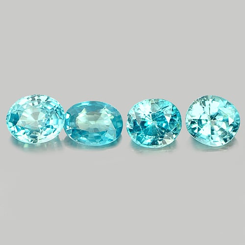Natural Blue Zircon 3.06 Ct. 4 Pcs Oval Shape 5.7 x 4.8 Mm Gemstone From Cambodia: Product ID: 807720447 Product Name: Natural Zircon Weight: 3.06 CT. Size: 5.7 x 4.8 x 3.3 MM. Shape: Oval Color: Blue Clarity:VSI Luster: Good Gems Origin: Cambodia Treatment: Heated Crystal Structure