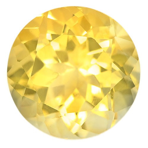 Natural Yellow Citrine 9.32 Ct. Clean Round Shape 14 Mm. Unhated Gemstone From Brazil (1 of 3)