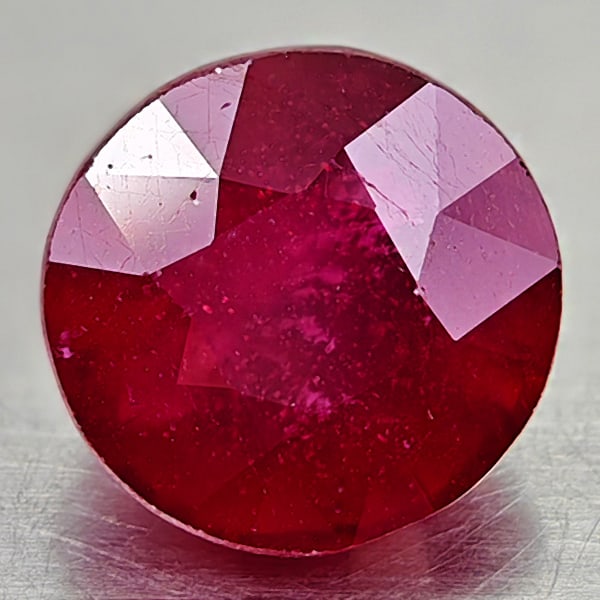 Natural Red Ruby 4.38 Ct. Round Shape 8 Mm. Gemstone From Madagascar (1 of 3)