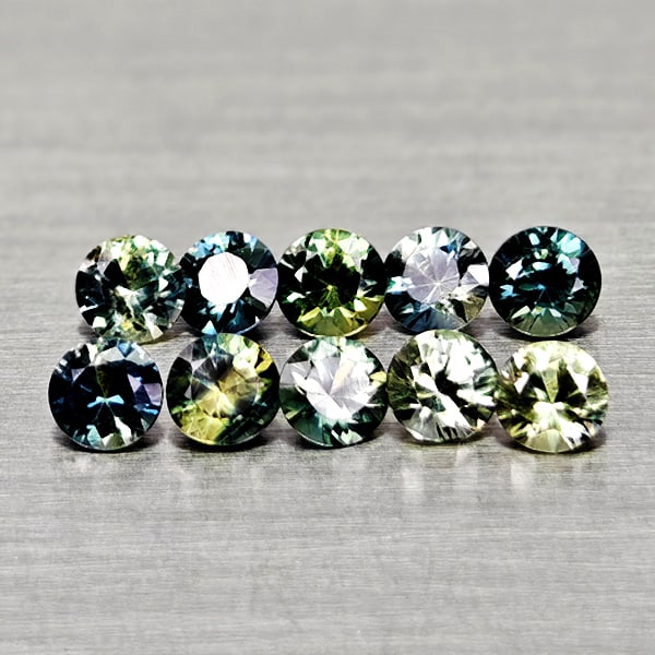 Natural Fancy Color Sapphire 1.09 Ct. 10 Pcs Round Diamand Cut 2.9 Mm Gemstones From Tanzania (1 of 3)