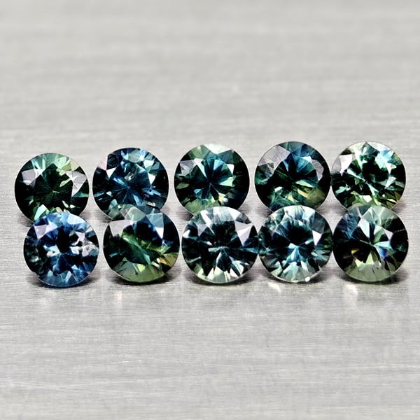 Natural Fancy Color Sapphire 1.40 Ct. 10 Pcs Round Diamand Cut 3.1 Mm Gemstones From Tanzania (1 of 3)