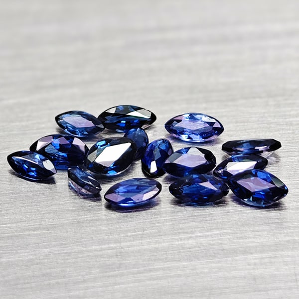 Natural Blue Shapphire 1.16 Ct. 15 Pcs Marquise Shape Gemstones From Madagascar: Product ID: 806012057 Product Name: Natural Blue Sapphire Weight: 1.16 CT. Size: 3.8 x 2.2 x 1.7 to 3.1 x 1.6 x 1.2 MM. Shape: Marquise Shape Color: Blue Clarity:VSI Luster: Good Gems Origin: Madagasc