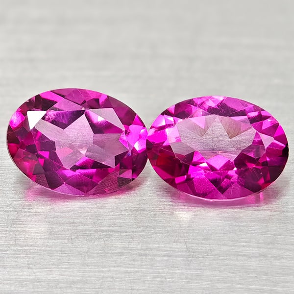Natural Pink Topaz 2.75 Ct. 2 Pcs. Clean Oval Shape 8.1 x 6 Mm Gemstone From Brazil (1 of 3)