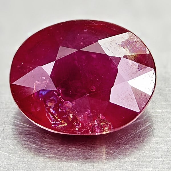 Natural Red Ruby 2.53 Ct. Oval Shape 8.8 x 7.1 Mm. Gemstone From Madagascar (1 of 3)