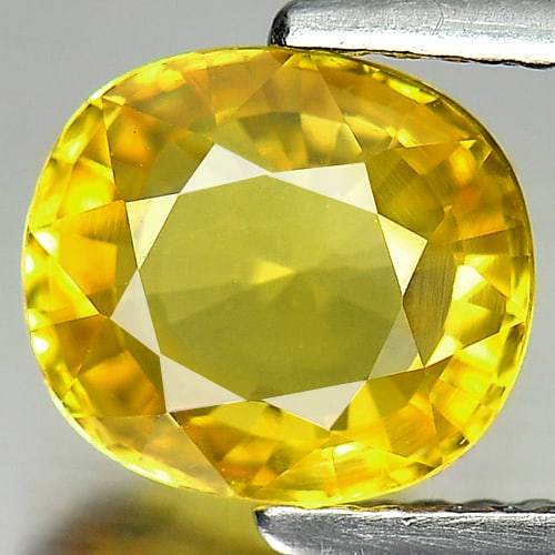 Natural Yellow Sapphire 2.18 Ct. VVS Oval Shape 8.1 x 7.2 Mm. Gemstone From Thailand: Product ID: 806158974 Product Name: Natural Yellow Sapphire Weight: 2.18 CT. Size: 8.1 x 7.2 x 4 MM. Shape: Oval Color: Yellow Clarity:VVS Luster: Very Good Gems Origin: Thailand Treatment: Heated Cry